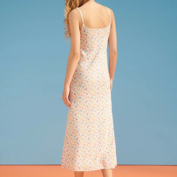 NWOT Zara Knit Floral Print Midi Dress Large - Picture 4 of 16